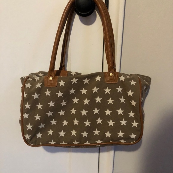 green Myra star tote bag - Picture 2 of 7